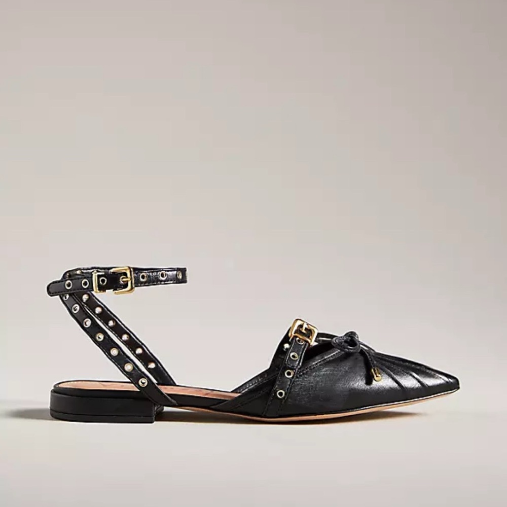 Vincenza Moto Ballet Flat